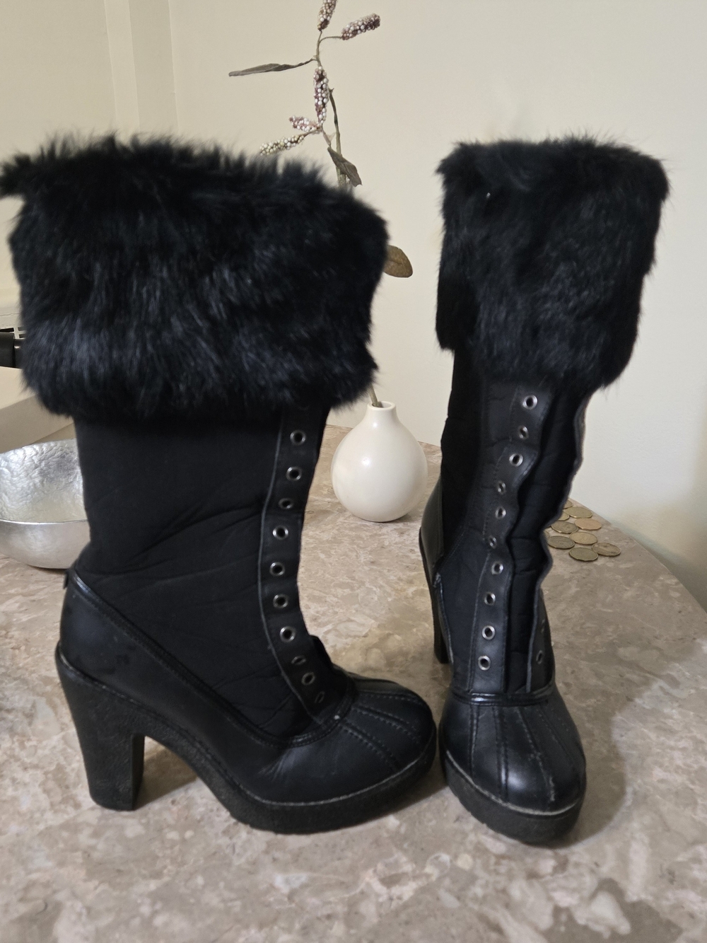 Women's Rudsak Warm High Heel Winter Boots. Size 6